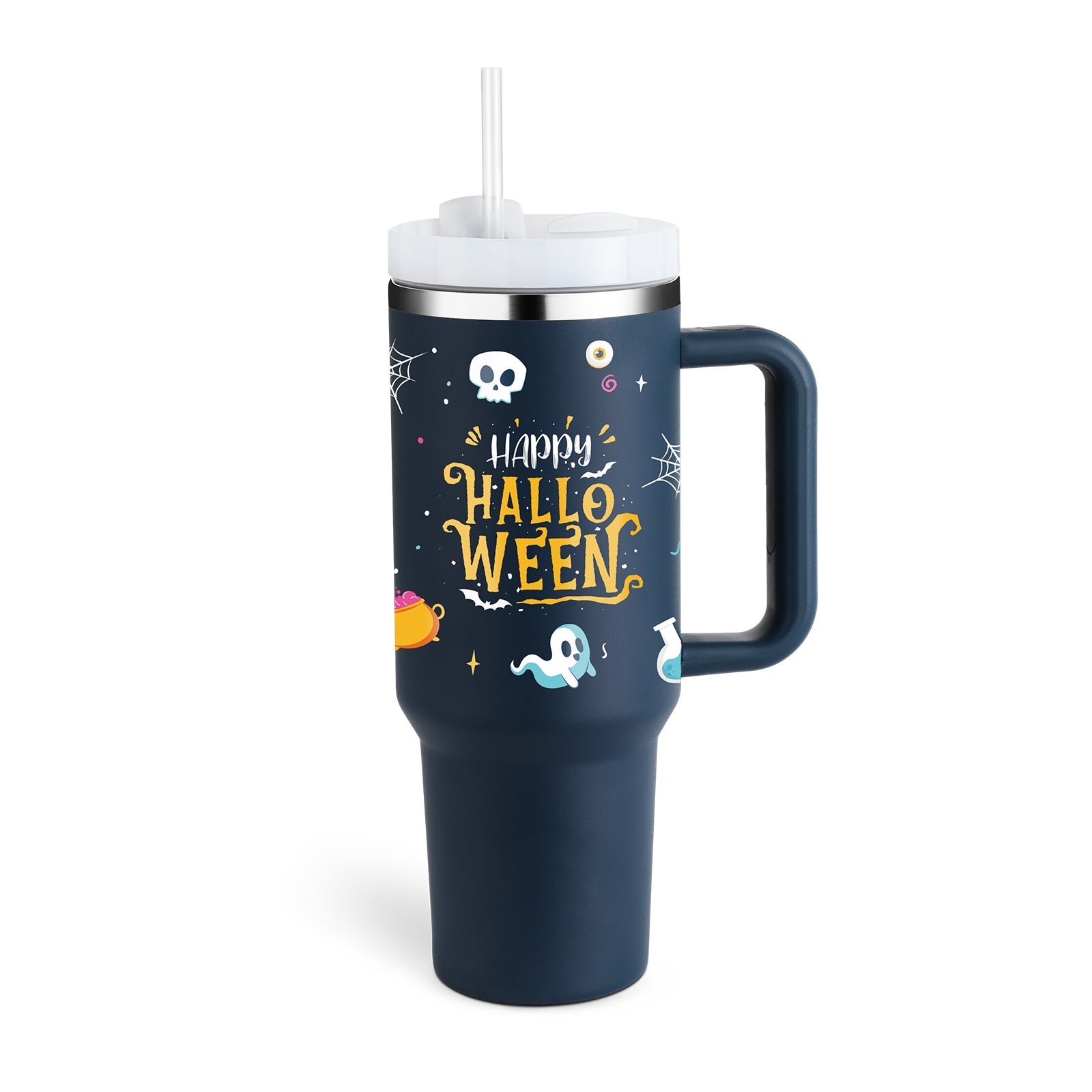 Gobelet Isotherme 1,2L avec Poignée & Paille – Mug Thermique Anti - Fuite en Acier Inoxydable - Forméa Paris