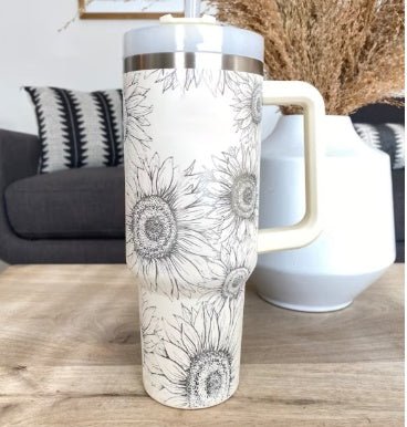 Gobelet Isotherme 1,2L avec Poignée & Paille – Mug Thermique Anti - Fuite en Acier Inoxydable - Forméa Paris