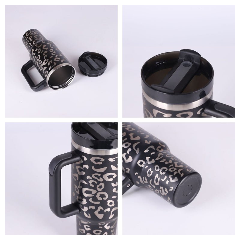 Gobelet Isotherme 1,2L avec Poignée & Paille – Mug Thermique Anti - Fuite en Acier Inoxydable - Forméa Paris