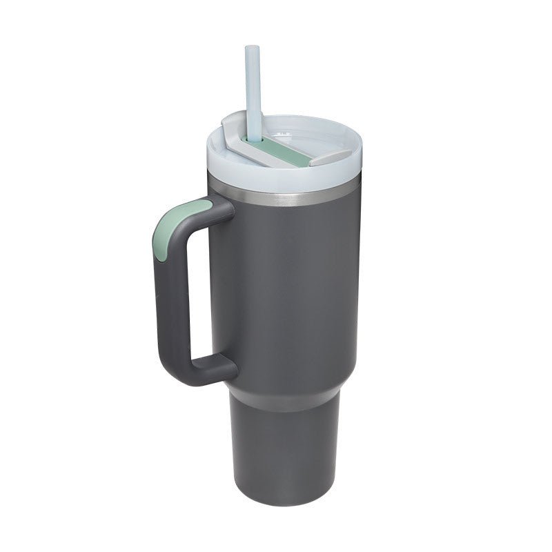 Gobelet Isotherme 1,2L avec Poignée & Paille – Mug Thermique Anti - Fuite en Acier Inoxydable - Forméa Paris