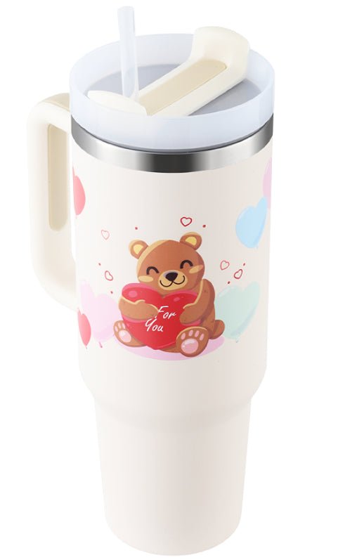 Gobelet Isotherme 1,2L avec Poignée & Paille – Mug Thermique Anti - Fuite en Acier Inoxydable - Forméa Paris