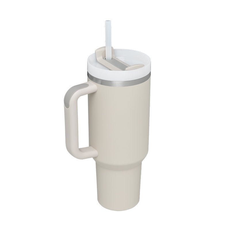 Gobelet Isotherme 1,2L avec Poignée & Paille – Mug Thermique Anti - Fuite en Acier Inoxydable - Forméa Paris