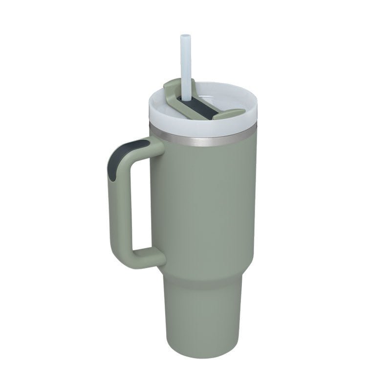 Gobelet Isotherme 1,2L avec Poignée & Paille – Mug Thermique Anti - Fuite en Acier Inoxydable - Forméa Paris
