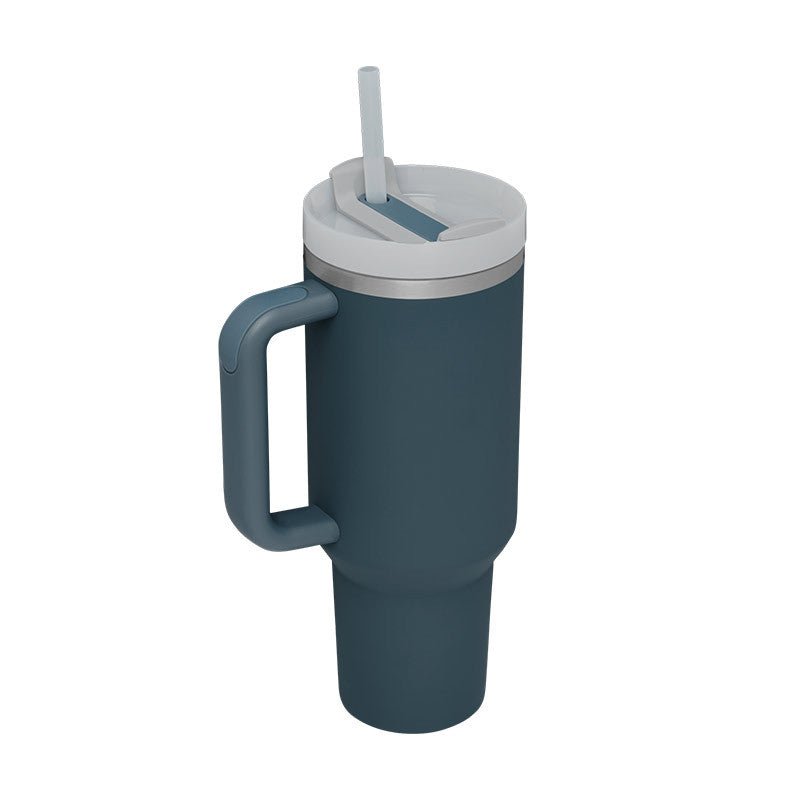 Gobelet Isotherme 1,2L avec Poignée & Paille – Mug Thermique Anti - Fuite en Acier Inoxydable - Forméa Paris